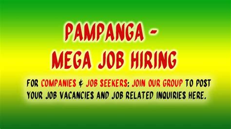 job hiring in pampanga 2020|Hiring For Work, Jobs in Pampanga .